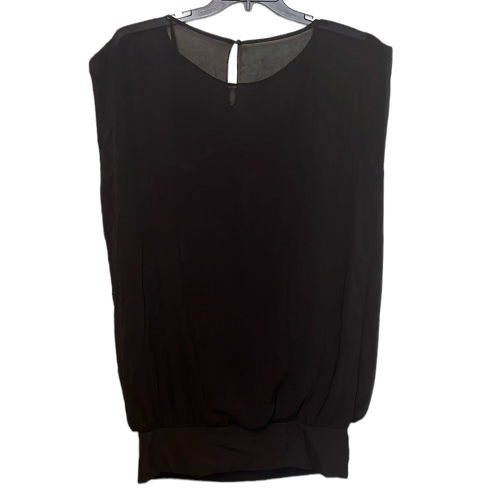 Zara Basic Black Blouse spaghetti strap with shee… - image 4